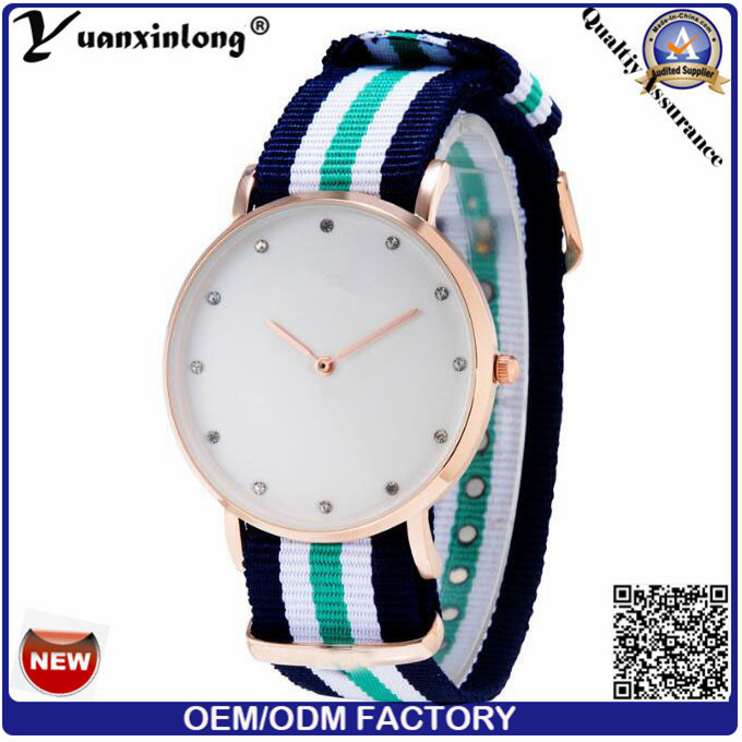 Yxl-204 Hight Quality Quartz Sport Men Women Nylon Watch Custom Wholesale Woven Lady Wristwatch