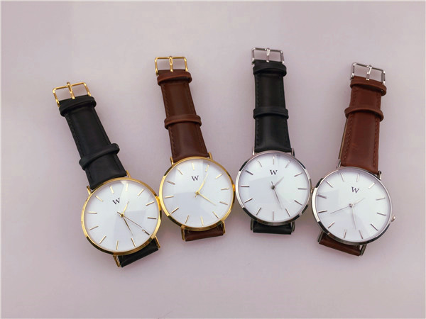 China Suppliers Genuine Leather Dw Watches Men Quartz Wrist Retail Watch