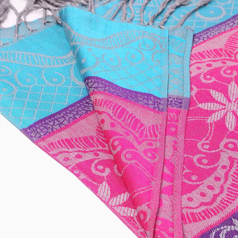 Lady Fashion Design Scarf Satin Paisley Shawl Pashmina