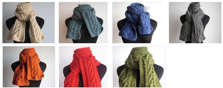 Made to Order Hand Knitted Scarf Made in China