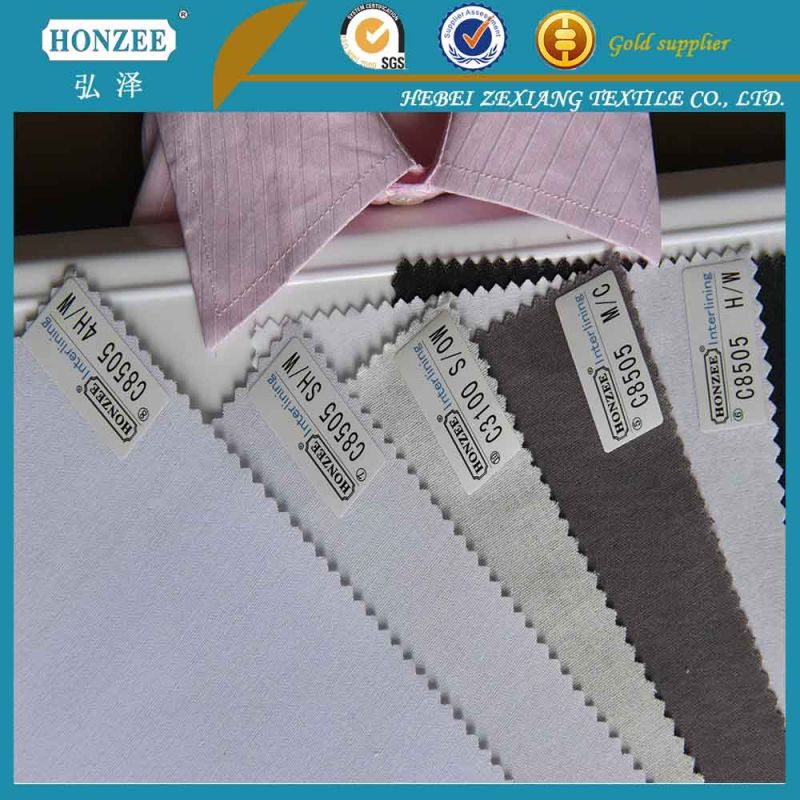 100% Cotton Woven Interlining for Shirt Collar and Cuff