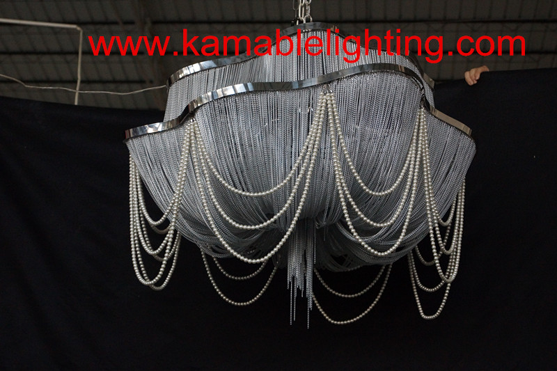 Modern Pearl Chain Chandelier Project Lamp (KA1219)