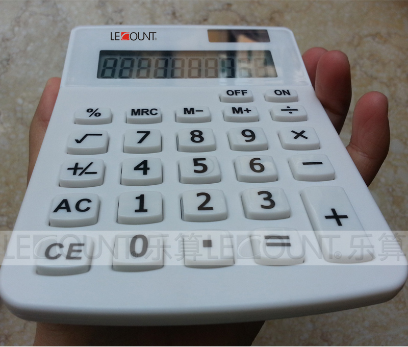 10 Digits Dual Power Medium Size Desktop Calculator (LC238-10D-WT)