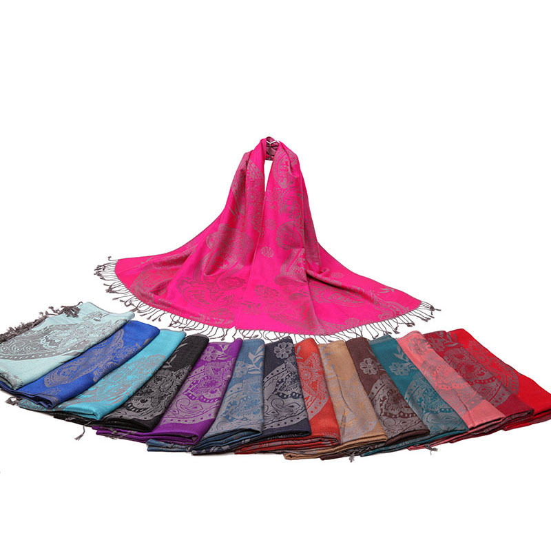 Hot Selling Multi-Colors Fashion Jacquard Scarf Shawl