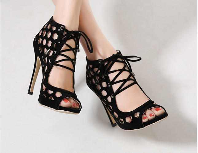 Fashion High Heel Hallow out Women Shoes (HC 010)