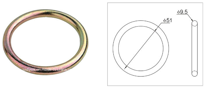 2in X 2700lbs / 50mm X 1200kg Round Ring