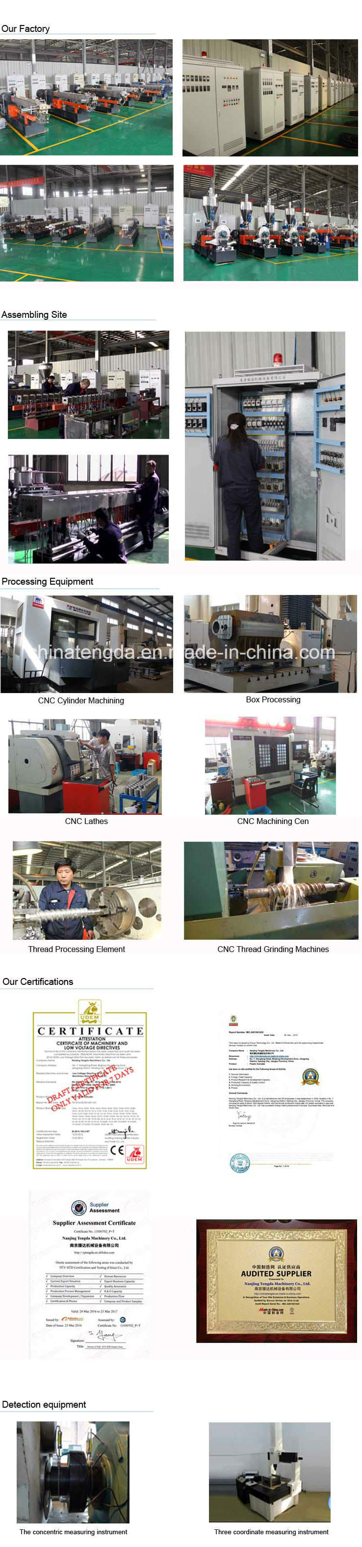 Plastic Recycling and Granulating Line for PP/PE/HDPE/LDPE/Pet