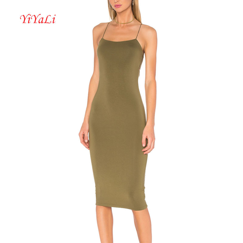 Top Fashion Army Green Body-Con Dress