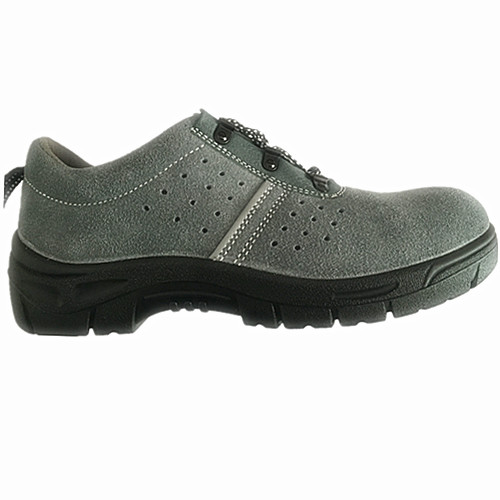 Work Safety Footwear with Upper Suede Leather Sole PU