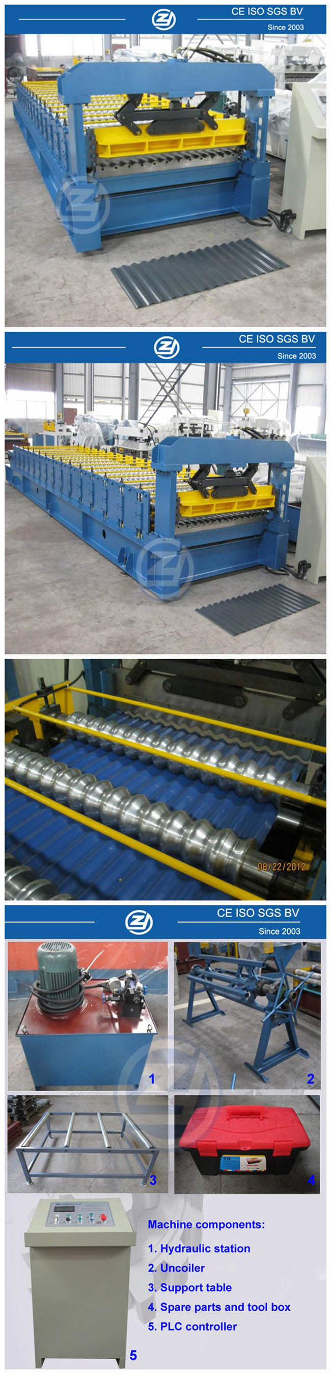 Hydraulic Press Cutting Metal Roof Roll Forming Machine