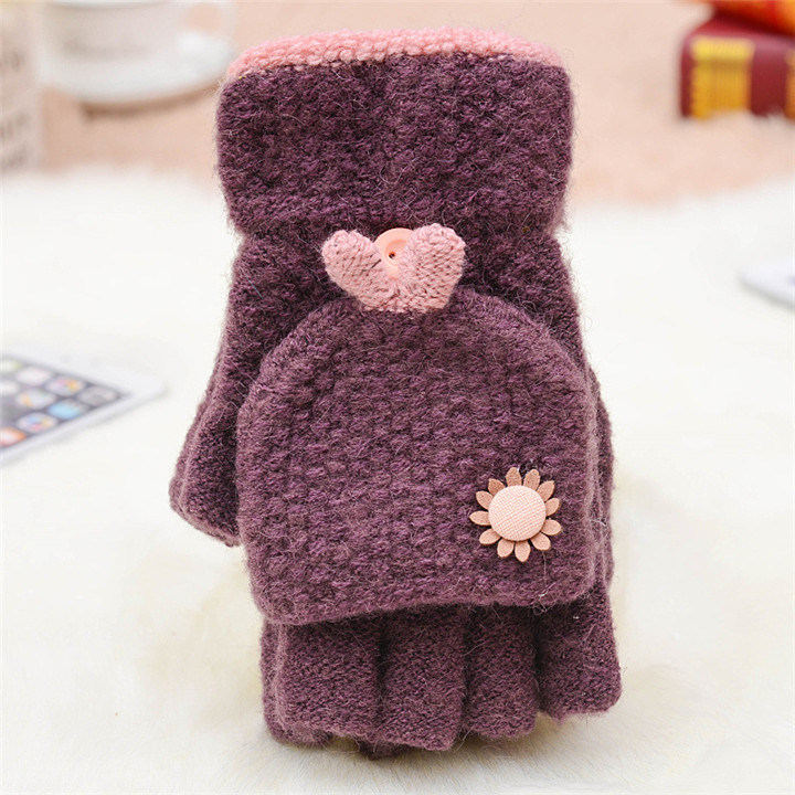 Winter Knit Jacquard Women's Gloves Wholesale