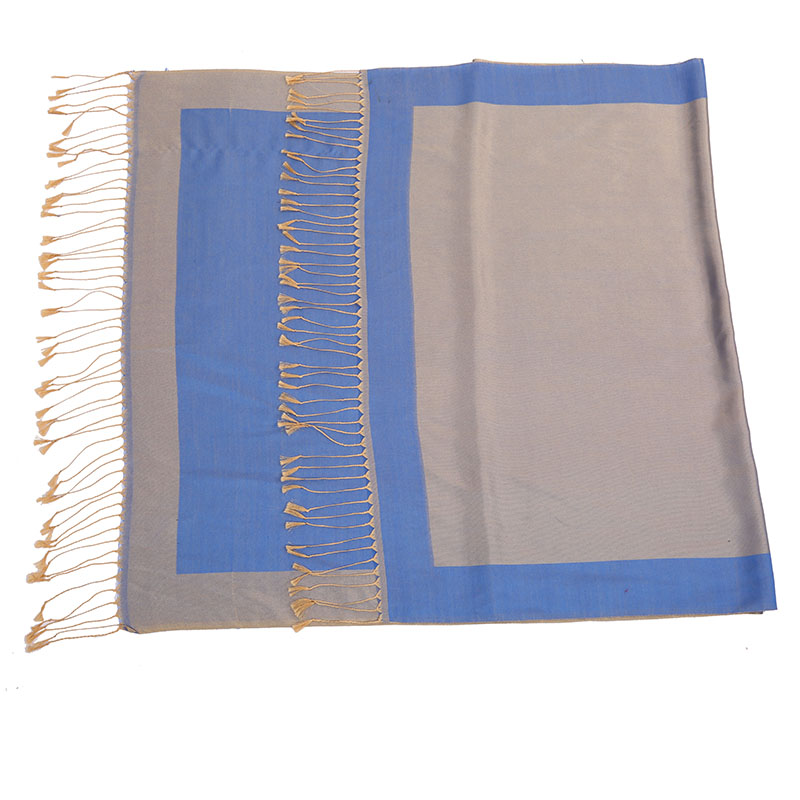 New Style Soft Acrylic Double Side Scarf with Tassel