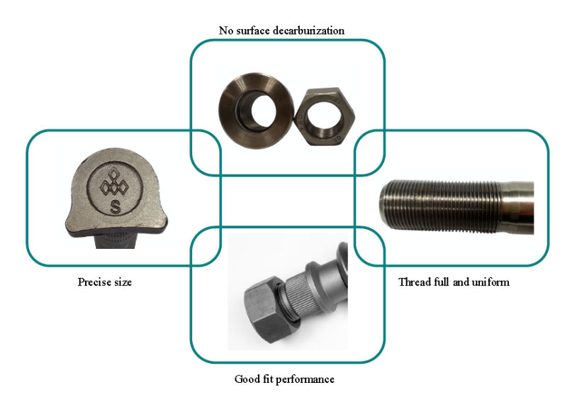 Small Hex Bolt with Two Nuts