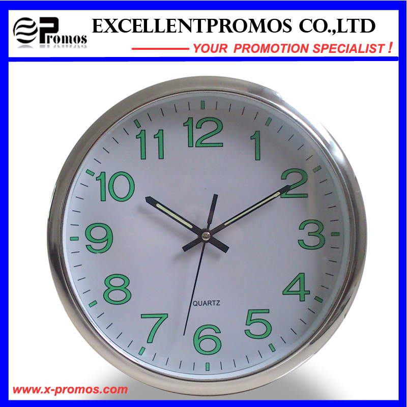 12inch Logo Printing Round Plastic Wall Clock (EP-Item12)