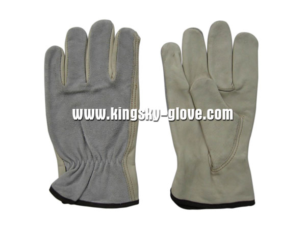 Cow Grain Palm Driver Working Glove