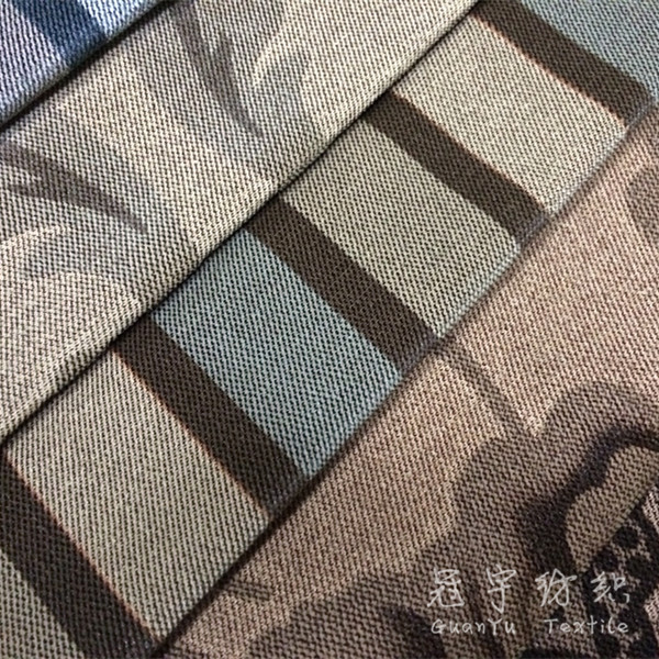 Printed Velour Cation Color Compound Fabric for Sofa