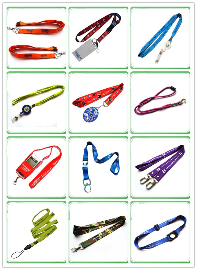 Metal Insert Buckle Custom Silkscreen Sprint Logo Lanyard with Neck Straps