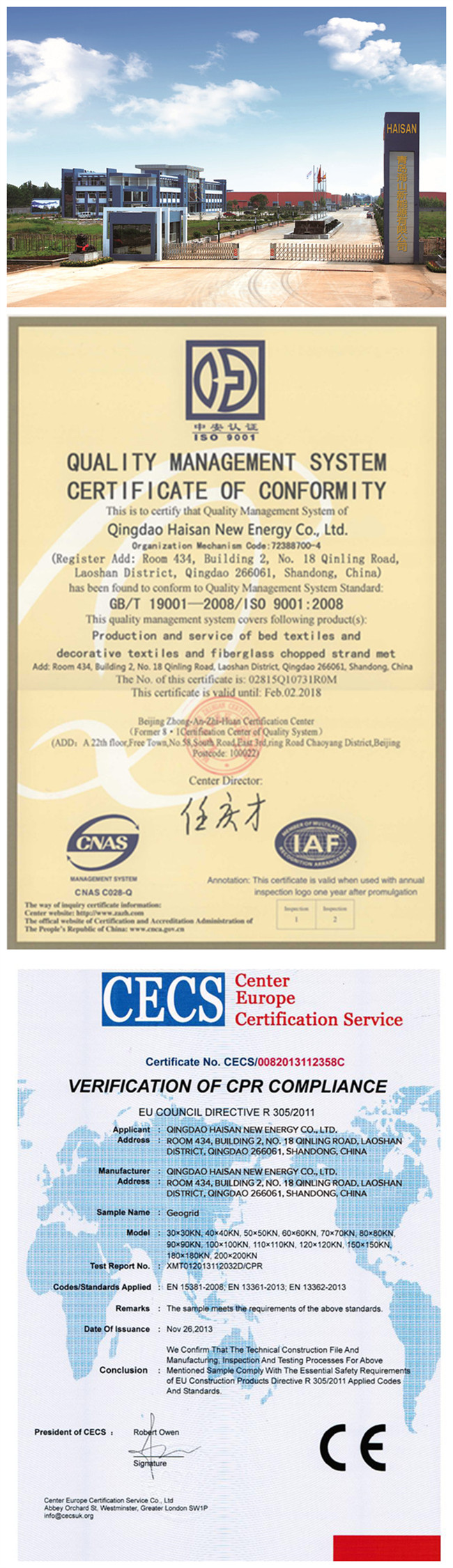 ASTM Standard High Quantily Staple Fiber PP Nonwoven Geotextiles