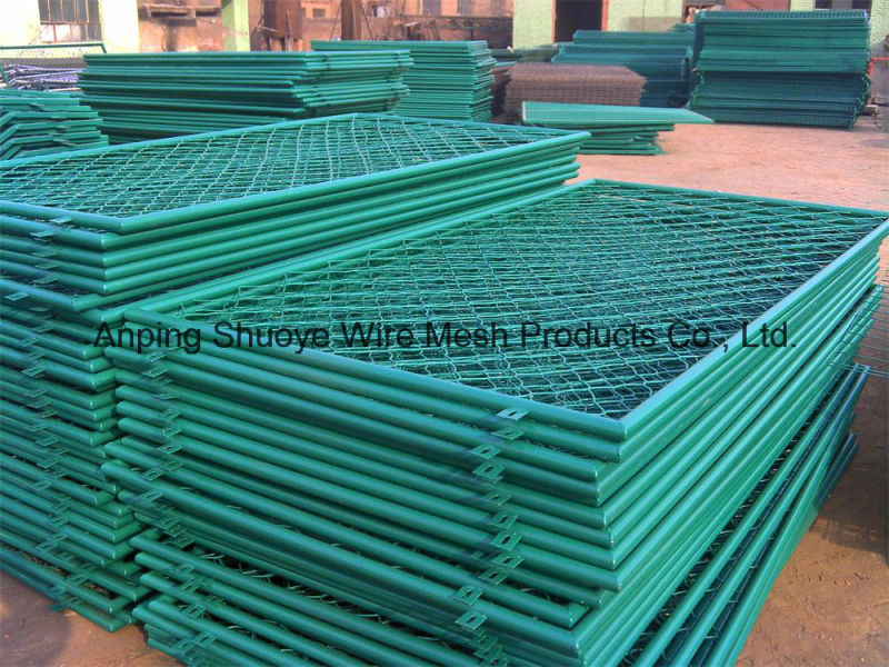 Chain Link Welded Wire Mesh Hot Dipped Galvanized Mobile Fence Panel in Construction Site, Building Site, Pool Safety (Factory)