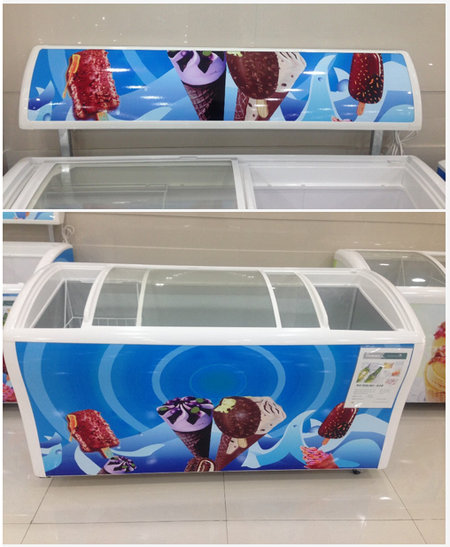 Ice Cream Freezer Display Freezer Sliding Glass Door Chest Freezer