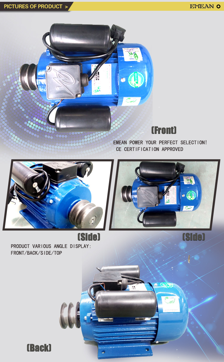 Yl Fan Cooled Heavy Duty Single Phase Induction Motor Yl802-4 for Home