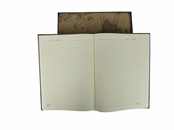 Hot Selling Four Map Design Cover A4 Notebook with Vintage Drawing (NP(A4)-Y-100P-02)