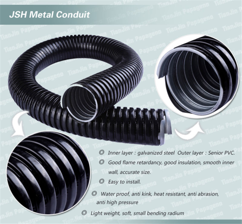 1/4 Inch Rigid PVC Coated Flexible Galvanized Metal Conduit