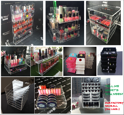 OEM Acrylic Cosmetic Makeup Organizer Display Box