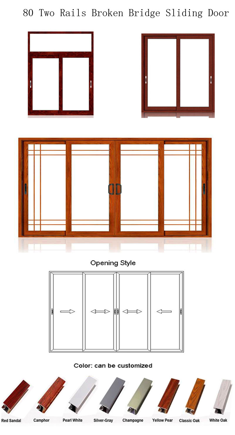 European Standard Casement Door Aluminium Profile (FT-D80)