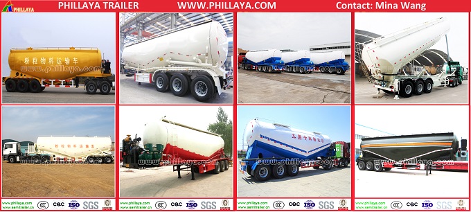 3 Axle Flour Lime Powder Bulk Cement Tanker Semi Trailer