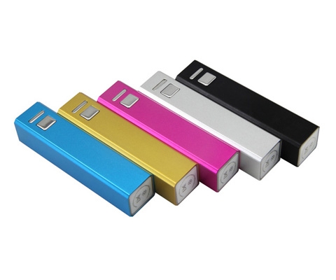 Lipstick Design 2600mAh Power Bank with Capacity Display Screen