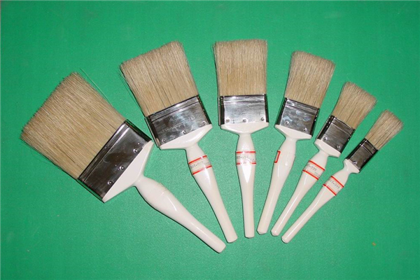 Shsy-999-Wh White Wooden Handle White Bristle Paint Brush