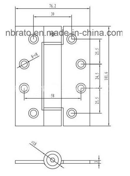 High Quality Satin Nickel Door Hinge