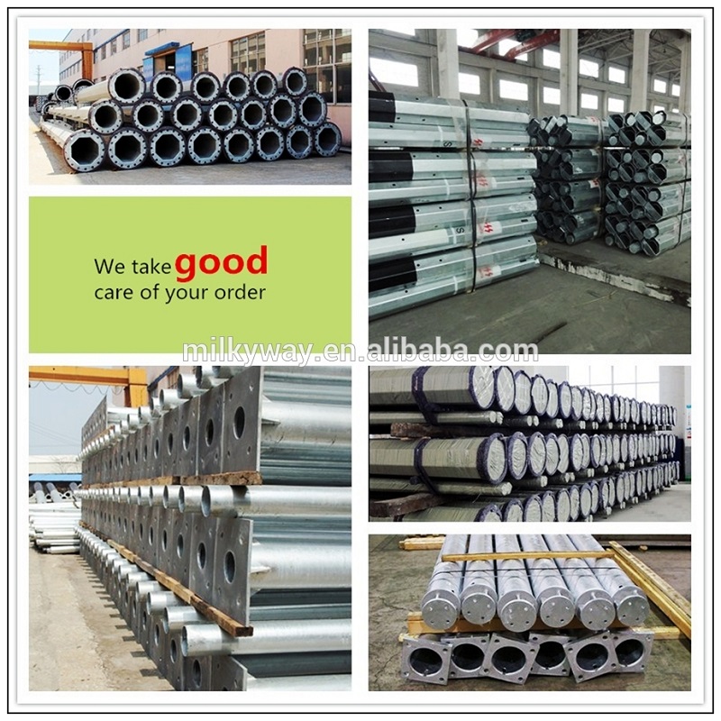 High Voltage Hot DIP Galvanized Steel Poles in China