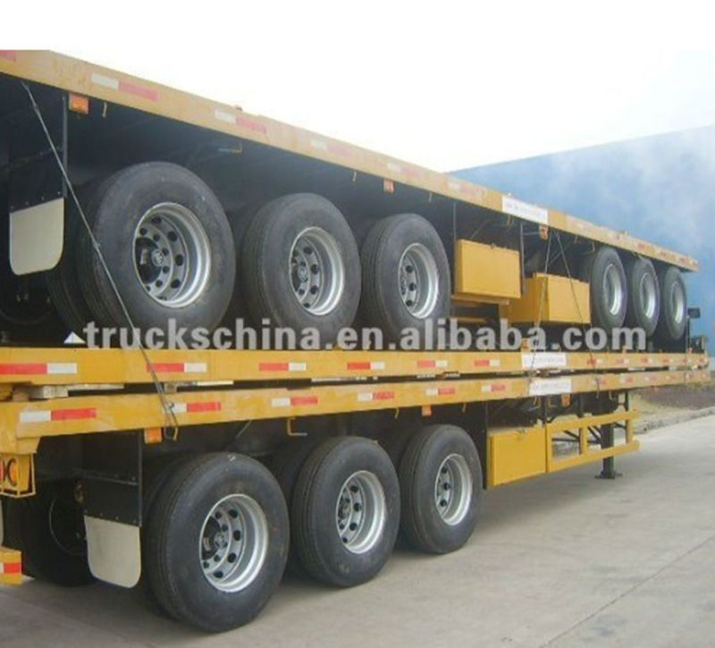 CIMC 40FT Flat Bed 3 Axles Container Semitrailer