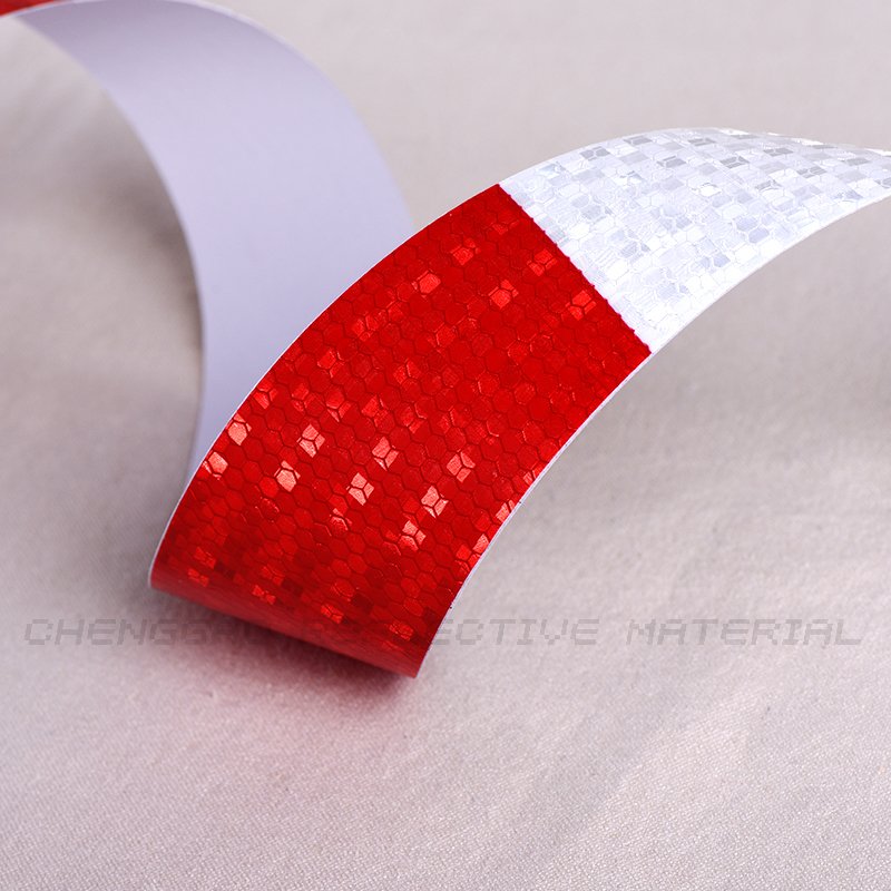 DOT-C2 White and Red Safety PVC Reflective Tapes for Trailers