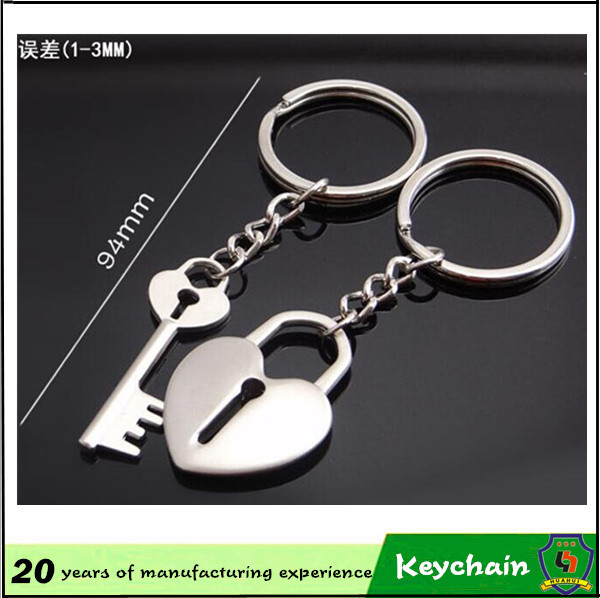 Popular Key and Lock Couple Key Chain