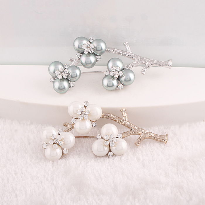 Fancy Decorative Imitation Pearl Brooch Design for Wedding