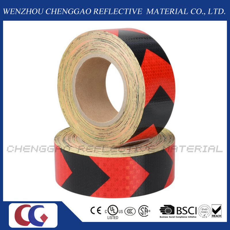 PVC Red and Black Reflective Arrow Tape for Traffic Sign (C3500-AW)