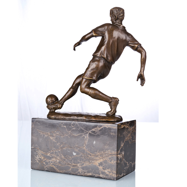 Sports Figure Football Player Home Deco Bronze Sculpture Statue TPE-737