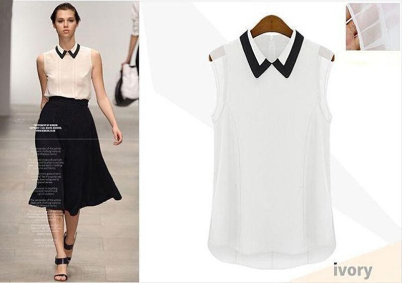 Women Short Sleeve Chiffon Blouse Fashion Women Clothes