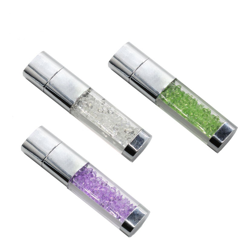 Glitter Lipstick Crystal USB with Multicolors 2GB, 4GB, 8GB