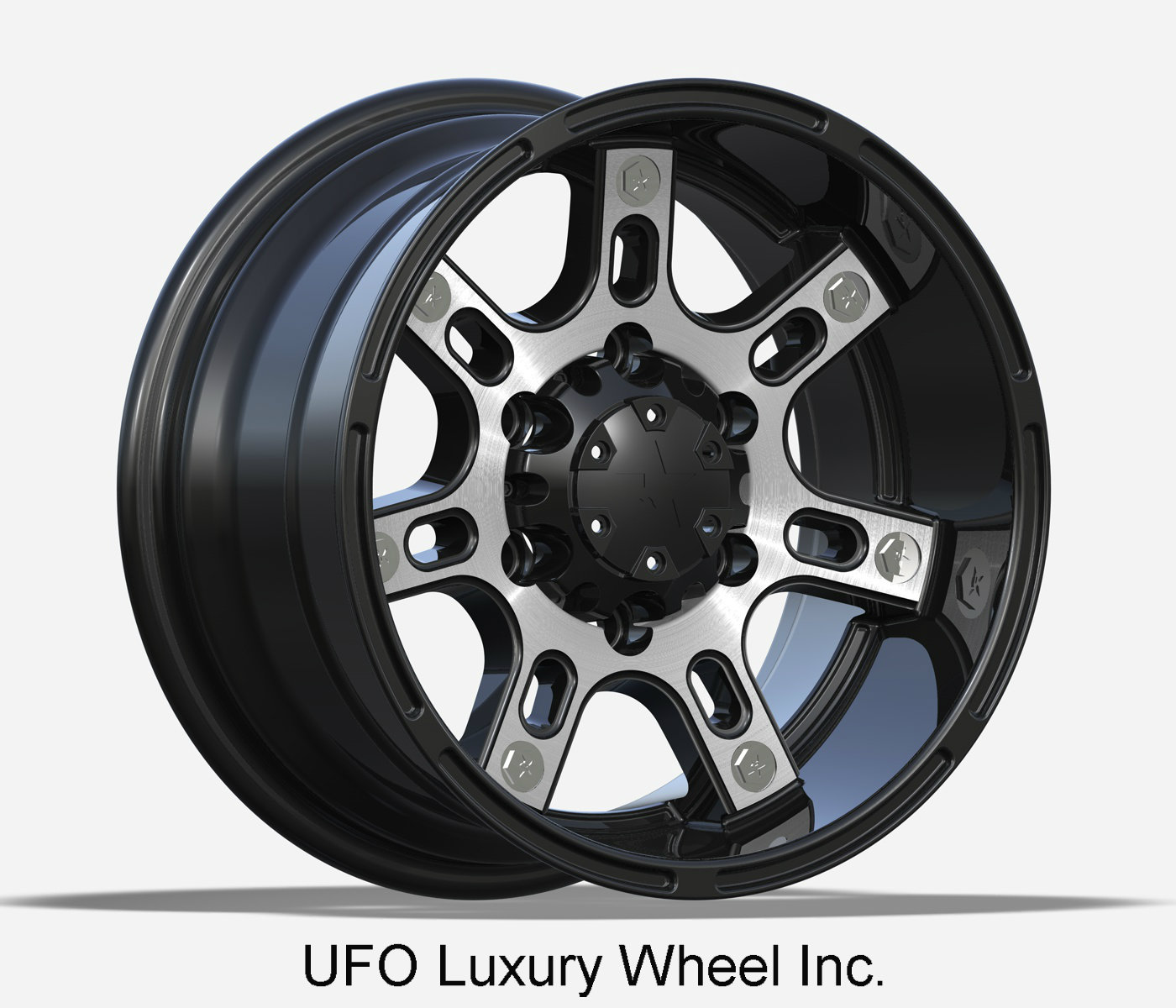 4X4 Alloy Wheels with black machine face UFO-793