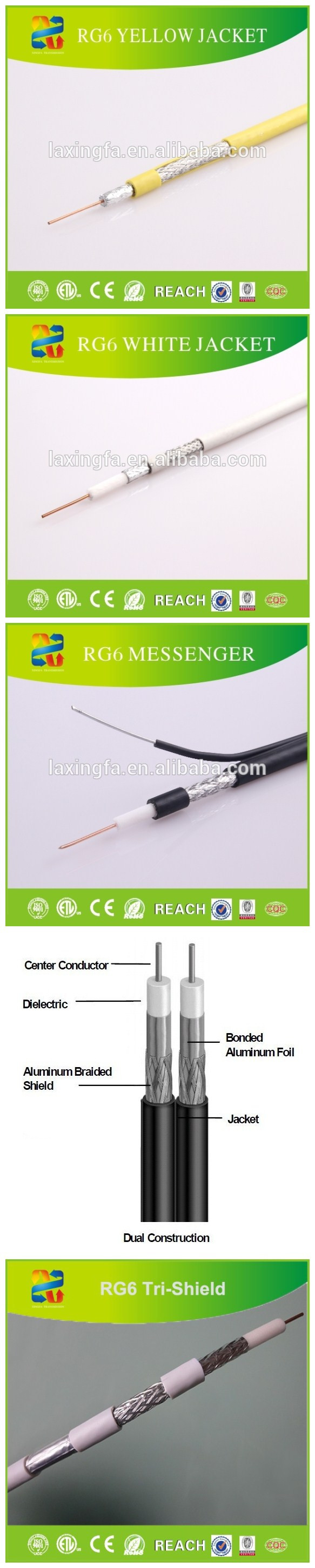 Factory Quality Guaranteed Coaxial Cable (RG6/U)