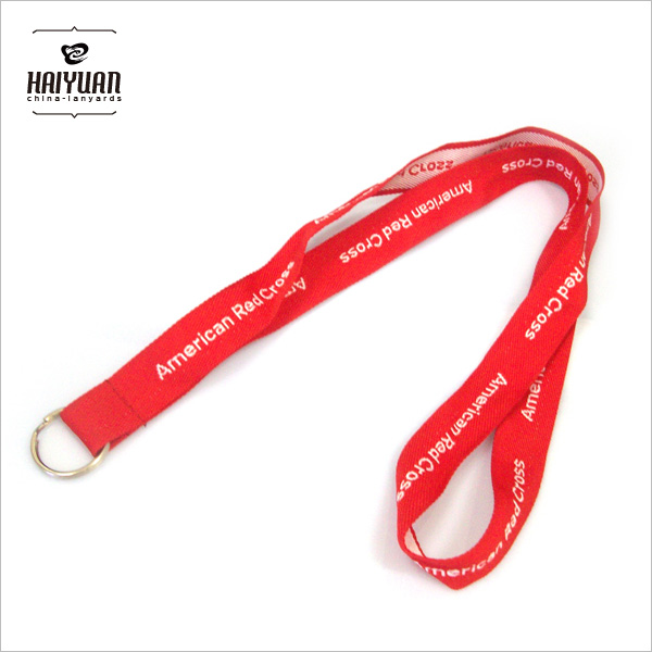 Woven Neck Lanyard with Keyring Wholesale China