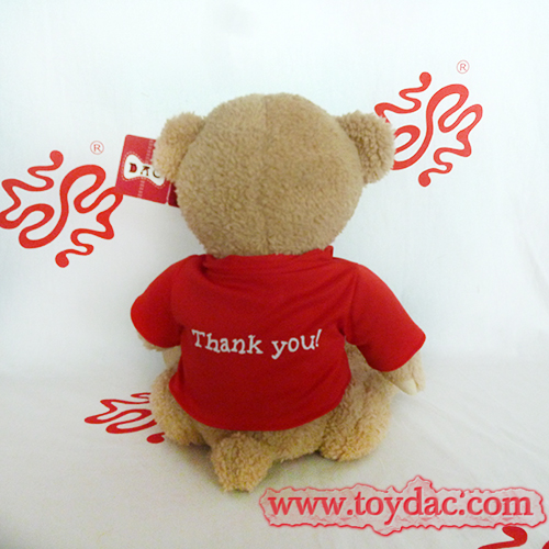 Plush Red T-Shirt Bear Toy