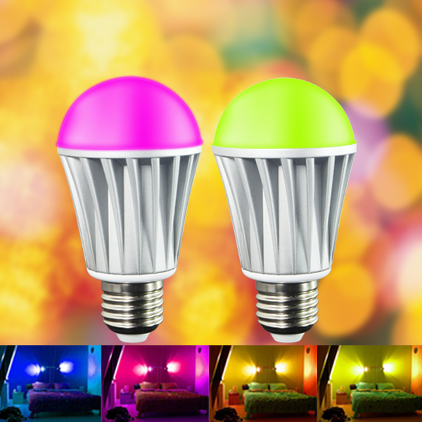 for iPhone Controlled E27 Wireless RGB/RGBW LED Bulb with WiFi Controller (SU-BULB-RGBW)