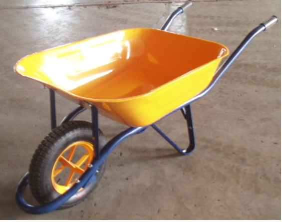 Yellow Metal Tray Garden Barrow Wheel Cart Wb6400