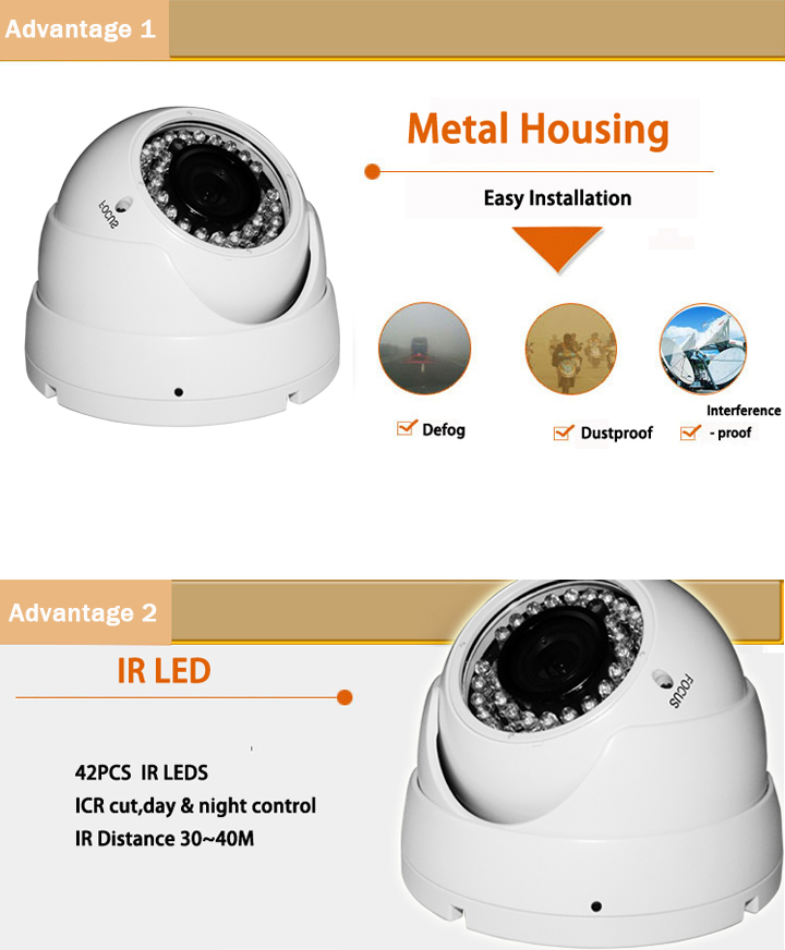 CCTV Cameras Suppliers 700tvl CCD IR Dome CCTV Security Camera