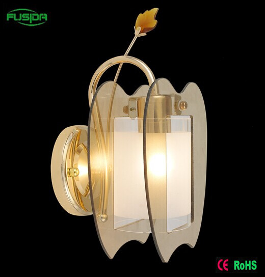 Yellow Glass Shade Lighting Decorative Wall Lamp (9133/1W)